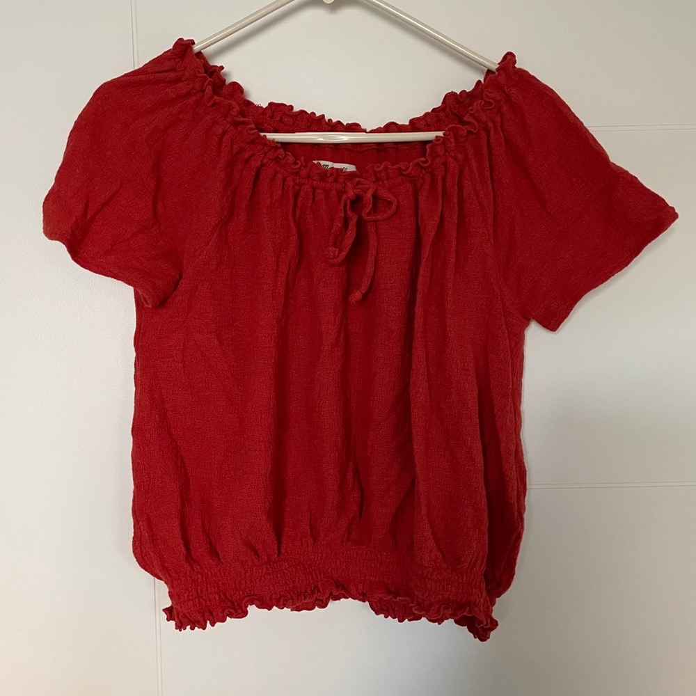 Madewell Texture & Thread Drawstring Top - Picture 2 of 8